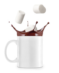 Wall Mural - hot chocolate or cocoa in cup