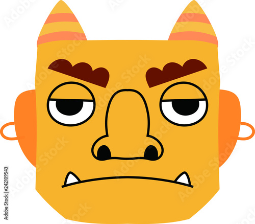 Download Cute Japanese Yellow Demon Mask Buy This Stock Vector And Explore Similar Vectors At Adobe Stock Adobe Stock PSD Mockup Templates