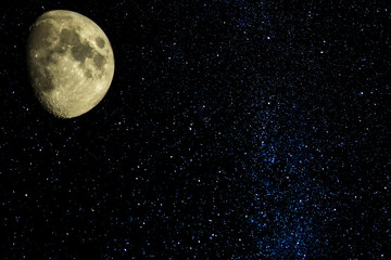 Wall Mural - moon in the starry sky