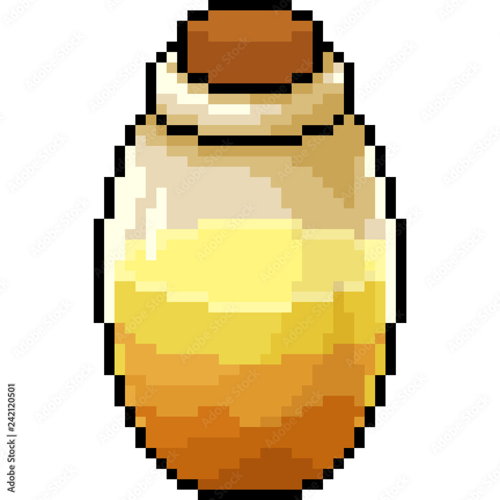 vector pixel art potion bottle Stock Vector | Adobe Stock