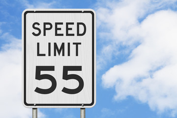 US 55 mph Speed Limit sign