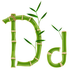 Wall Mural - Bamboo letter D