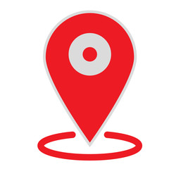 location map icon on white background. flat style. location map icon for your web site design, logo, app, UI. gps pointer mark symbol. gps pointer mark sign.