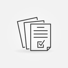 Poster - Documents or Business report vector concept outline icon or symbol 