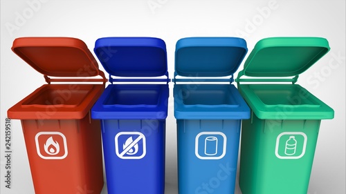 ゴミ箱 分別 正面 オープン アップ Stock イラスト Adobe Stock