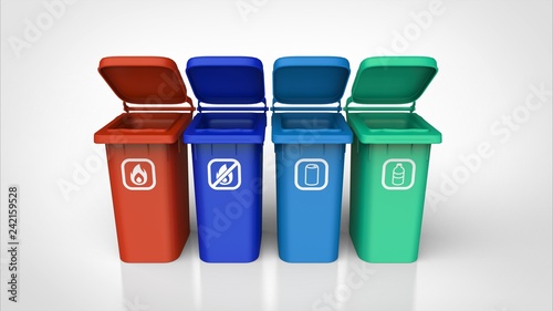 ゴミ箱 分別 正面 オープン Stock イラスト Adobe Stock