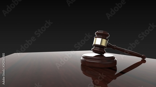 Multiramy Judge Gavel And Law Books In Court Background With Copy Space