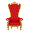Red Throne Chair Isolated