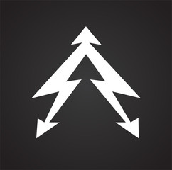 Fototapete - Lightning icon on white background for graphic and web design, Modern simple vector sign. Internet concept. Trendy symbol for website design web button or mobile
