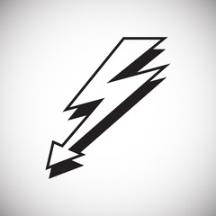 Fototapete - Lightning icon on white background for graphic and web design, Modern simple vector sign. Internet concept. Trendy symbol for website design web button or mobile