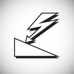 Fototapete - Lightning icon on white background for graphic and web design, Modern simple vector sign. Internet concept. Trendy symbol for website design web button or mobile