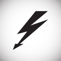 Fototapete - Lightning icon on white background for graphic and web design, Modern simple vector sign. Internet concept. Trendy symbol for website design web button or mobile