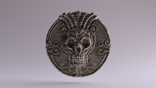 Antique Silver Skull Coin