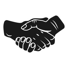 Poster - Handshake icon. Simple illustration of handshake vector icon for web design isolated on white background