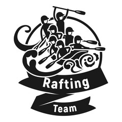 Poster - Team rafting logo. Simple illustration of team rafting vector logo for web design isolated on white background