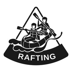 Poster - Triangular rafting logo. Simple illustration of triangular rafting vector logo for web design isolated on white background