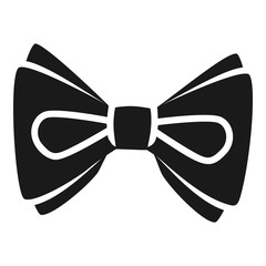 Poster - Ribbon bow tie icon. Simple illustration of ribbon bow tie vector icon for web design isolated on white background