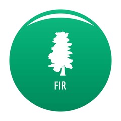 Poster - fir tree icon. simple illustration of fir tree vector icon for any design green