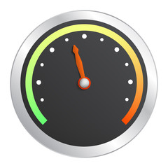 Fototapete - Racing speedometer icon. Realistic illustration of racing speedometer vector icon for web design