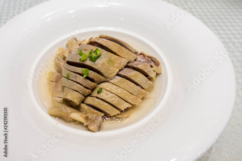 Fotografia, Obraz Drunken Chicken plated on a circular dish