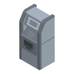 Poster - Bank atm icon. Isometric of bank atm vector icon for web design isolated on white background