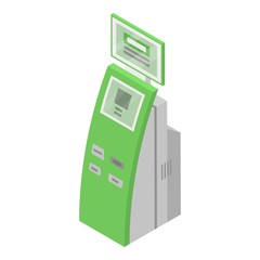 Poster - Payment green equipment icon. Isometric of payment green equipment vector icon for web design isolated on white background