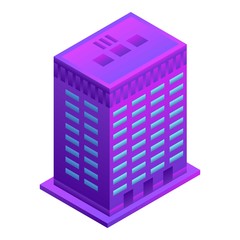 Poster - Smart building icon. Isometric of smart building vector icon for web design isolated on white background