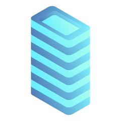 Poster - Intelligent building icon. Isometric of intelligent building vector icon for web design isolated on white background
