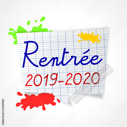 Rentree Scolaire 2019 2020 Vecteur Stock Adobe Stock