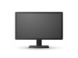 © Jan - Front view of realistic modern black shaded vector computer screen on white background.