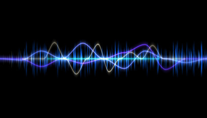 Aufkleber - frequency audio music equalizer digital .digital music player waveform, hud for sound technology or tune bar, recorder signal. Song studio or music sound theme