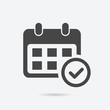 Event schedule icon flat style isolated on background. Event schedule sign symbol for web site and app design.