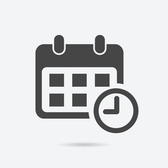 Aufkleber - Event schedule icon flat style isolated on background. Event schedule sign symbol for web site and app design.