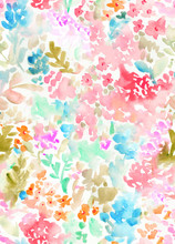 Abstract Watercolor Pattern. Colorful Painted Abstract Background