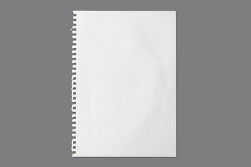 White sheet of paper texture for background with clipping path.