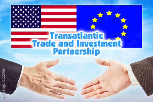 Fotografie, Obraz TTIP, Transatlantic Trade and Investment Partnership