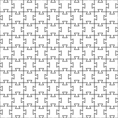 Poster - outline jigsaw puzzle for pattern and design,vector illustration