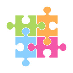 Poster - pastel jigsaw puzzle icon for pattern and design,vector illustration