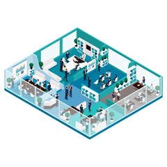 Poster - isometry cabinet hospital front view