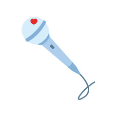 Poster - Valentines day microphone icon on white background for graphic and web design, Modern simple vector sign. Internet concept. Trendy symbol for website design web button or mobile
