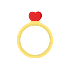 Poster - Valentines day ring icon on white background for graphic and web design, Modern simple vector sign. Internet concept. Trendy symbol for website design web button or mobile