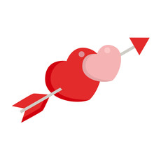 Poster - Valentines day heart icon on white background for graphic and web design, Modern simple vector sign. Internet concept. Trendy symbol for website design web button or mobile