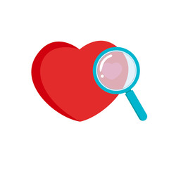 Poster - Valentines day heart icon on white background for graphic and web design, Modern simple vector sign. Internet concept. Trendy symbol for website design web button or mobile