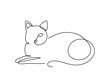 Minimalist cats line art