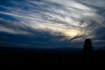 Wall Mural - Coucher de soleil à Fiesole