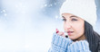 © weyo - Attractive young woman l protecting lips with lip balm in snowy and frozen weather