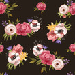 Seamless floral pattern, tileable pattern, textile, fashion background with flowers