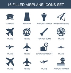 Canvas Print - airplane icons