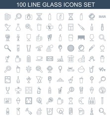 Sticker - 100 glass icons