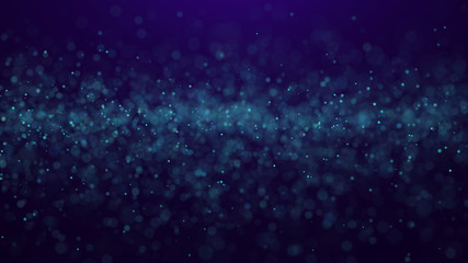 Poster - Dust particles. Abstract background of particles. 3d rendering. Dots background. Futuristic digital dots background